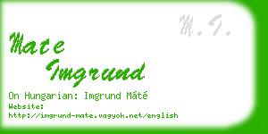 mate imgrund business card